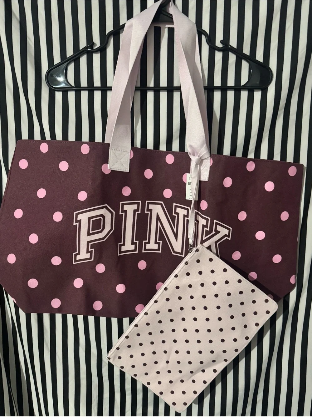 Victoria’s Secret Pink Tote Bag With Wristlet Pouch